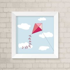 Quadro Infantil Pipa Rosa