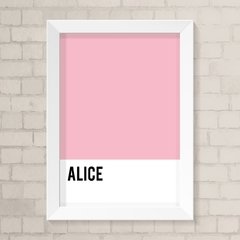 Quadro com Nome Pantone Rosa