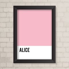 Quadro com Nome Pantone Rosa - comprar online