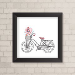 Quadro Infantil Bicicleta e Flores - comprar online