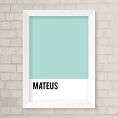 Quadro com Nome Pantone Verde