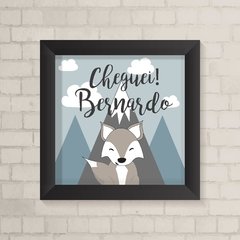 Quadro Nome com Raposinha e Montanhas - comprar online