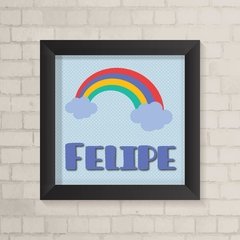 Quadro Arco Iris com Nome Menino - comprar online