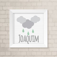 Quadro Chuva de Amor com Nome Menino