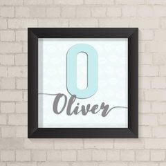 Quadro com Inicial e Nome Menino - comprar online