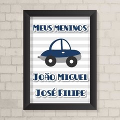 Quadro com Nome Carrinho - comprar online