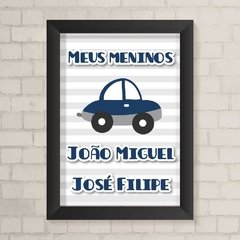 Quadro com Nome Carrinho - comprar online