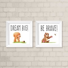 Kit de Quadros Dream Big e Be Brave