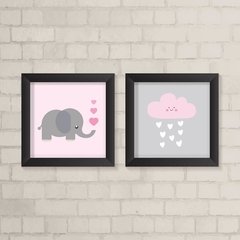 Kit de Quadros Elefante e Nuvem - comprar online