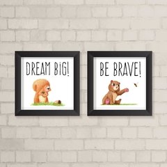 Kit de Quadros Dream Big e Be Brave - comprar online