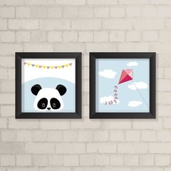 Kit de Quadros Panda e Pipa - comprar online