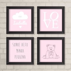 Kit de Quadros Love Rosa - comprar online