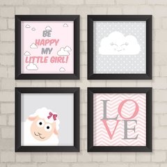 Kit de Quadros Be Happy My Little Girl - comprar online