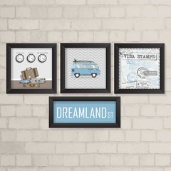 Kit de Quadros Dreamland Azul - comprar online