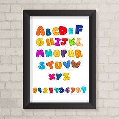 Quadro Infantil Alfabeto Colorido - comprar online