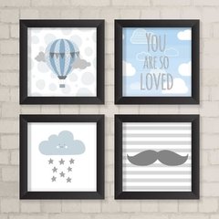 Kit de Quadros Balão, Bigode, Nuvem - comprar online