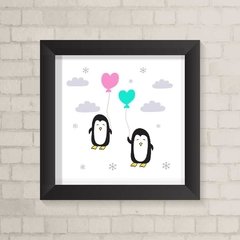 Quadro Infantil Pinguins - comprar online