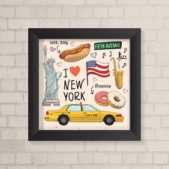 Quadro Casa New York - comprar online