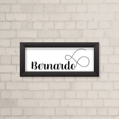 Quadro com Nome Preto e Branco Menino - comprar online