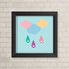 Quadro Infantil Nuvem e Gotas - comprar online