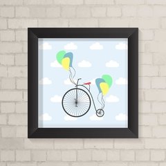 Quadro Infantil Bicicleta Vintage e Balões - comprar online