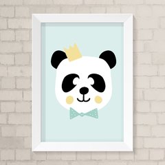 Quadro Infantil Panda com Coroa