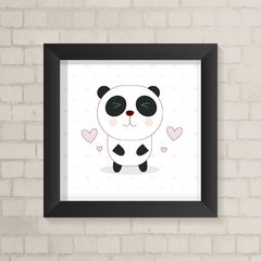 Quadro Infantil Panda e Coração - comprar online