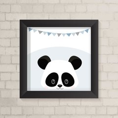 Quadro Infantil Panda fundo Azul - comprar online