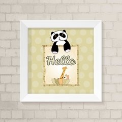 Quadro Infantil Panda Hello