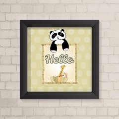 Quadro Infantil Panda Hello - comprar online