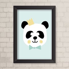 Quadro Infantil Panda com Coroa - comprar online