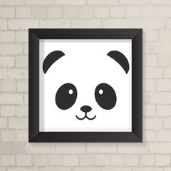 Quadro Infantil Panda Preto e Branco - comprar online