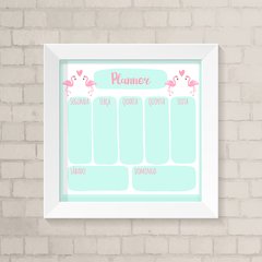 Quadro Planner Flamingos