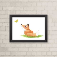 Quadro Infantil Esquilo Aquarela - comprar online