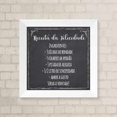 Quadro Casa Receita da Felicidade