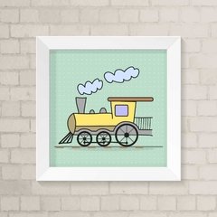 Quadro Infantil Trem Amarelo