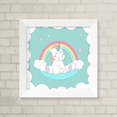 Quadro Infantil Unicórnio Tiffany