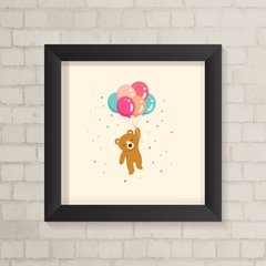 Quadro Infantil Ursinha Balão Menina - comprar online