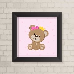 Quadro Infantil Ursinha Princesa - comprar online