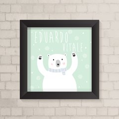 Quadro com Nome Ursinho Candy Color - comprar online