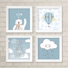 Kit de Quadros Urso Hello