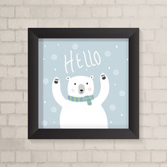 Quadro Infantil Urso Hello - comprar online