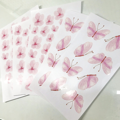 Adesivos Flores de Cerejeira e Borboletas Aquarela Rosa na internet