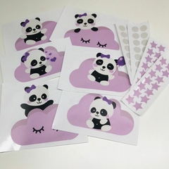 Adesivos Panda Nuvem Menina Lilás - comprar online