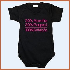 Body para bebê - 50% Mamãe + 50% Papai = 100% Perfeição - comprar online
