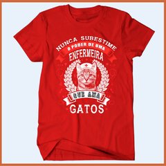 Camiseta Nunca subestime uma enfermeira que ama gatos - comprar online