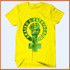Camiseta Abaixo o patriarcado - verde - Camisetas Rápido Shop