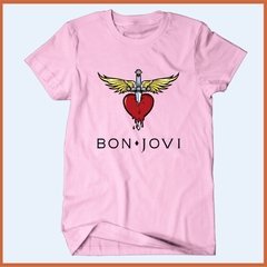 Camiseta Bon Jovi Coração com Asas