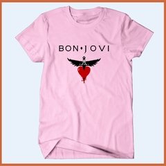 Camiseta Bon Jovi Coração com Asas na internet