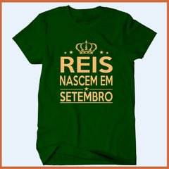 Camiseta Reis nascem em setembro na internet